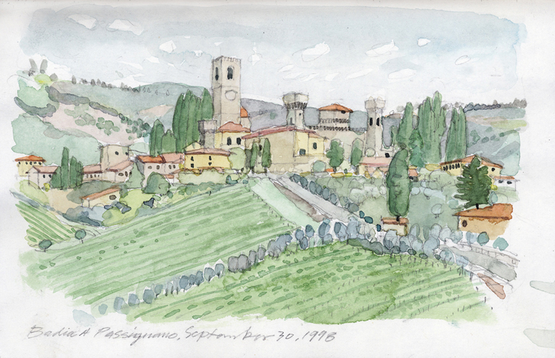 Badia A Passingnano, Italy | Watercolor Paintings | John Thompson Paintings
