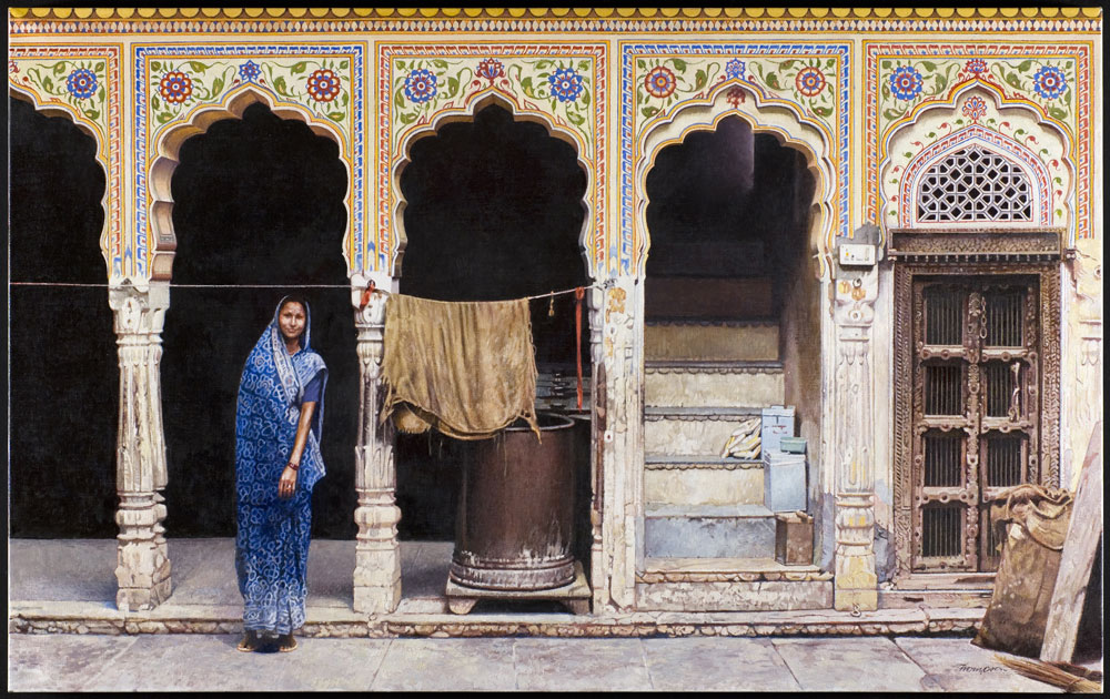 Girl In The Arches | India Paintings | John Thompson Paintings
