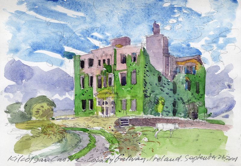 Kilcolgan Castle, County Galway | Ireland Paintings | John Thompson Paintings