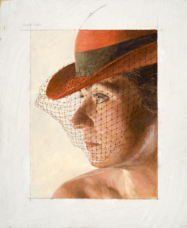 Lady in the Red Hat | Portrait Paintings | John Thompson Paintings