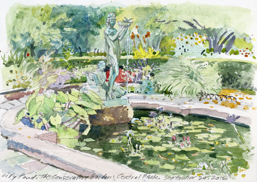 Lily Pond | New York Central Park Paintings | John Thompson Paintings