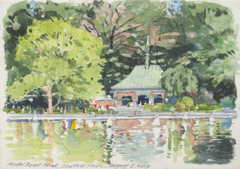 Model Boat Pond | New York Central Park Paintings | John Thompson Paintings