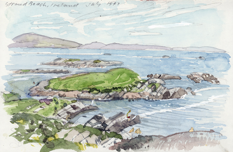 Strand Beach II, Ireland | Watercolor Paintings | John Thompson Paintings