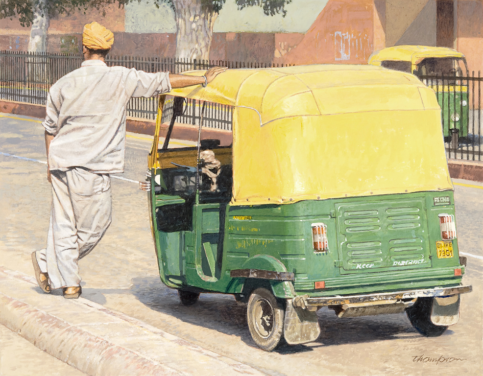 Taxi Driver | India Paintings | John Thompson Paintings