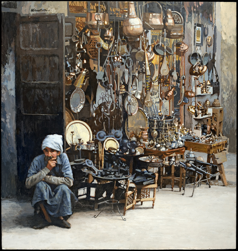 The Brass Seller | Morocco Paintings | John Thompson Paintings