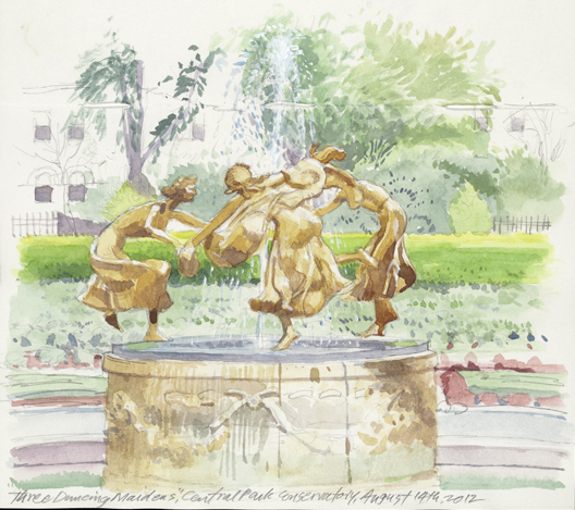 Three Dancing Maidens | New York Central Park Paintings | John Thompson Paintings