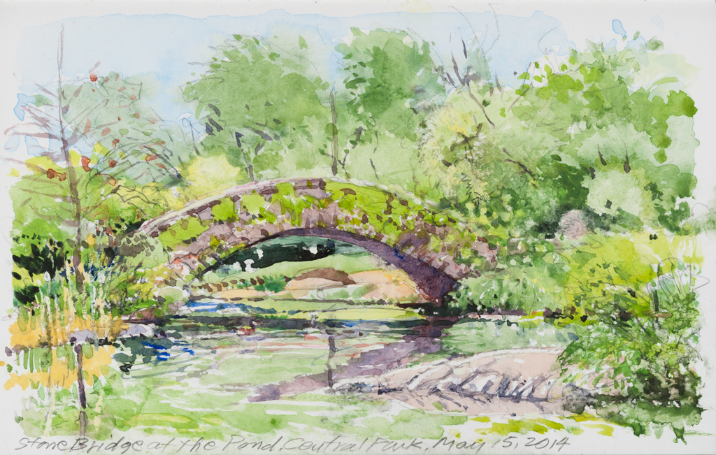 Central Park Stone Bridge | New York Central Park Paintings | John Thompson Paintings