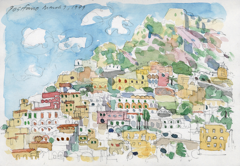 Positano, Italy | Watercolor Paintings | John Thompson Paintings